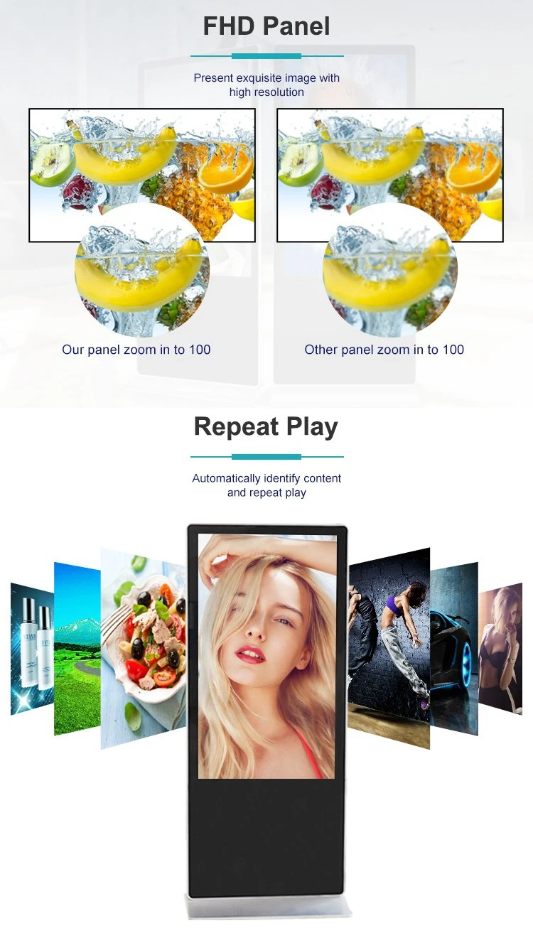 Indoor Full HD Multi-Size Wall Mount Android LCD Display Digital Signage for Retailers