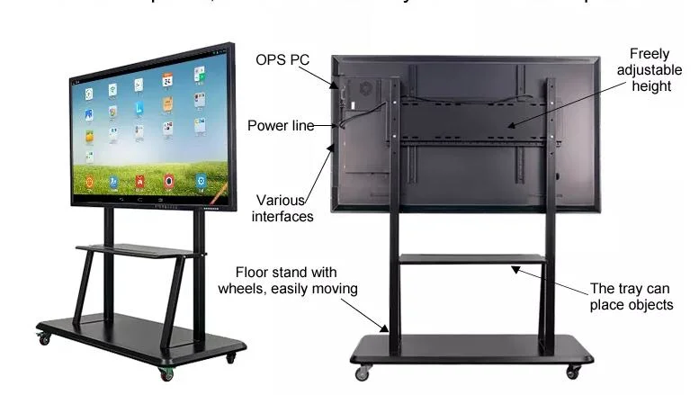 70 Inches Conference Interactive Board Smart Board for Office Dual System LED Interactive Touch Screen for Business