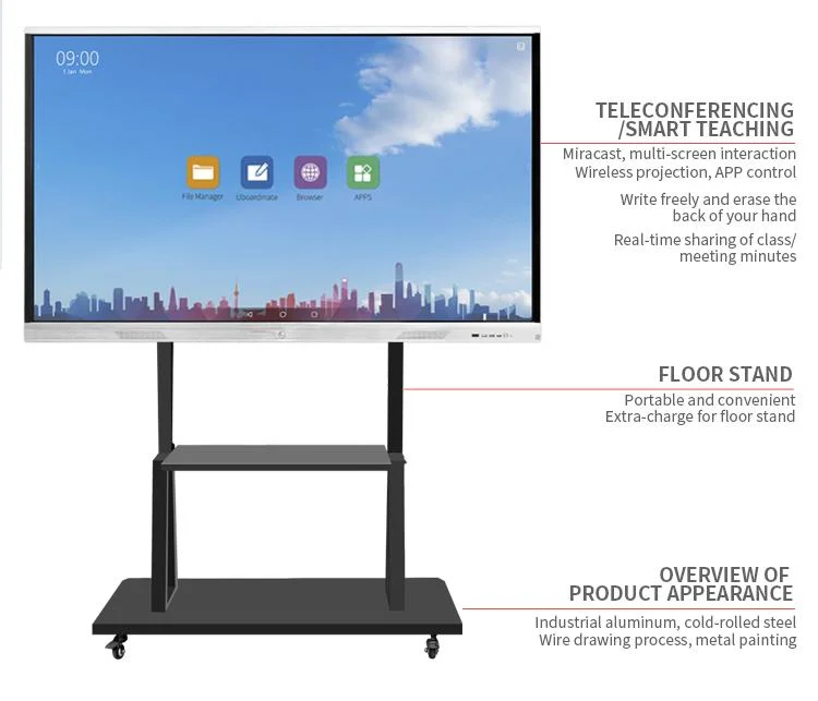 Back to School Supplies UHD 4K Capacitive or Infrared Touch Screen Digital Electronic Interactive Whiteboard Classroom School Smart Board Price