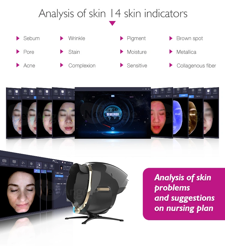 Skin Analyzer Beauty Machine Korea Beauty Salon Moisture Pigmentation Wrinkles Pores UV