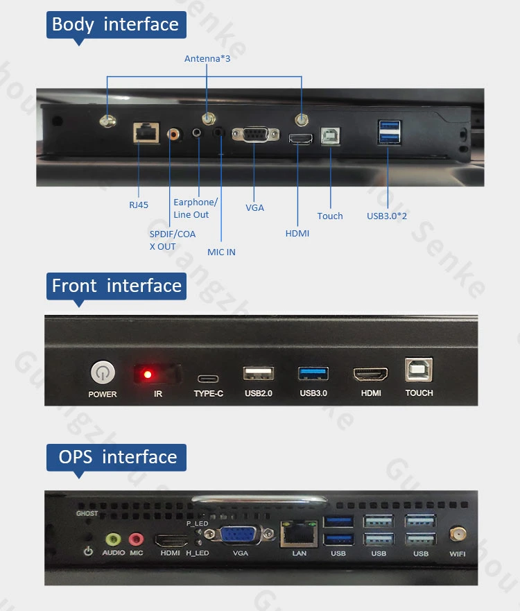 OEM Manufacturers Ifpd Ifp Android Windows 65 75 86 98 100 Inch 4K Display Smart Board Touch Screen Digital All in One PC Interactive Flat Panel for Education