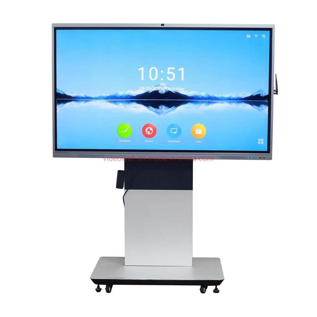Virtual meeting conference presentation touch screen tv interactive flat panel display 75inch